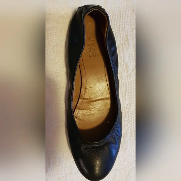 Country Road Vero Cuoio leather black ballet flats - Picture 6 of 9